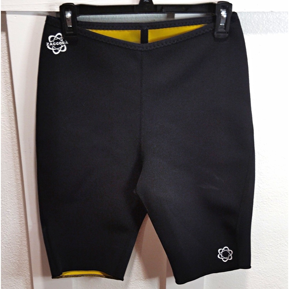 Zaggora Thermo Fit Neoprene Compression Shorts Black Women M 25in Waist